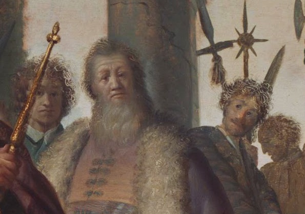 Historical Scene with self portrait, by Rembrandt van Rijn