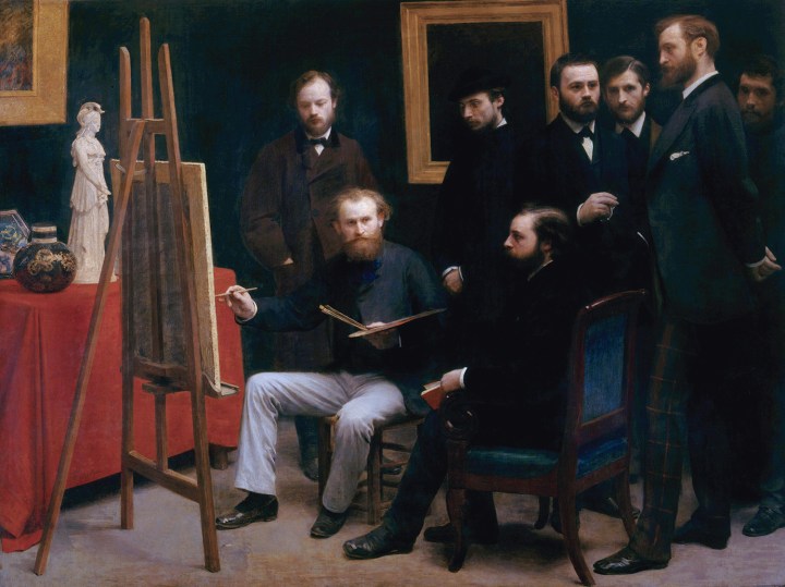 A studio in the Batignolles, by Henri Fantin-Latour