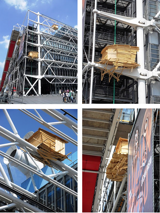Tadashi-Kawamata-Huts-installations-sur-les-façades-du-Centre-Georges-Pompidou-Paris-du-10-avril-au-23-août-2010