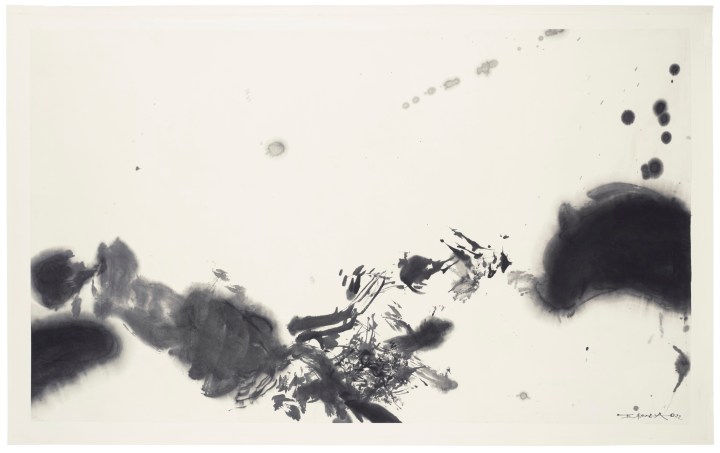 Sans titre, encre et lavis, 89 x 116 cm.