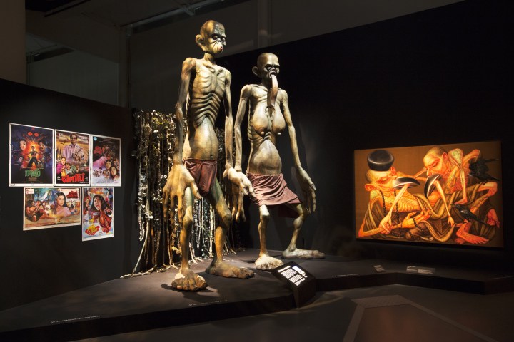 MQB. Vue de l'exposition temporaire : "Enfers et fantômes d'Asie". Du 10 avril au 15 juillet 2018.